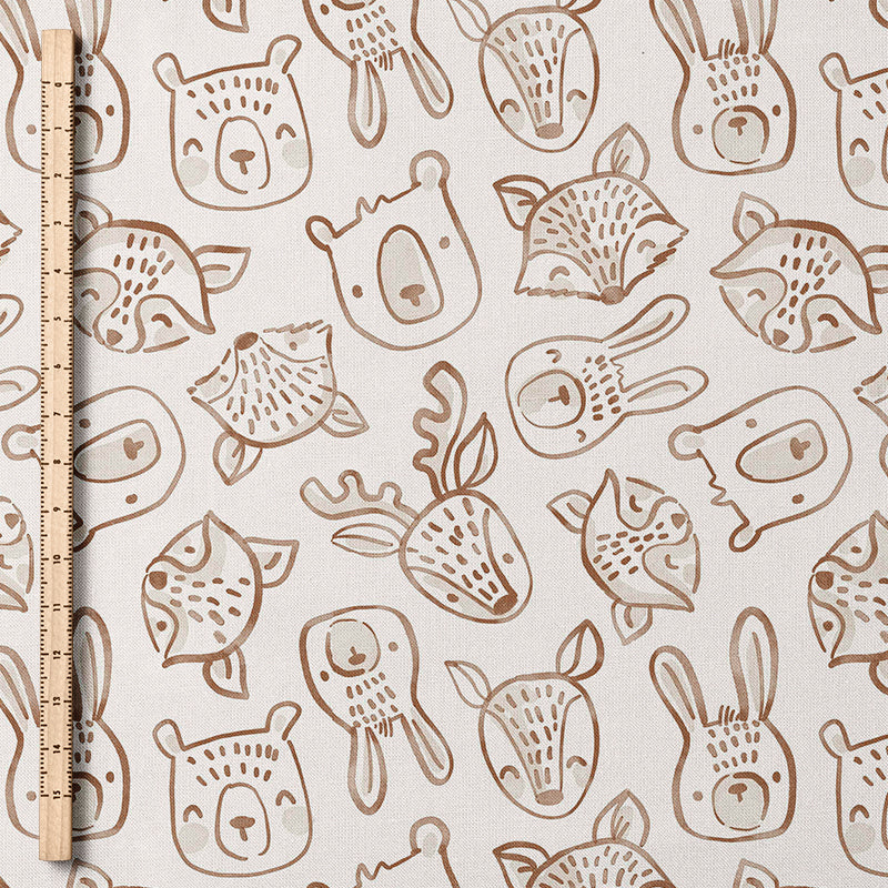 0.5m BIO French Terry Im Wald beige