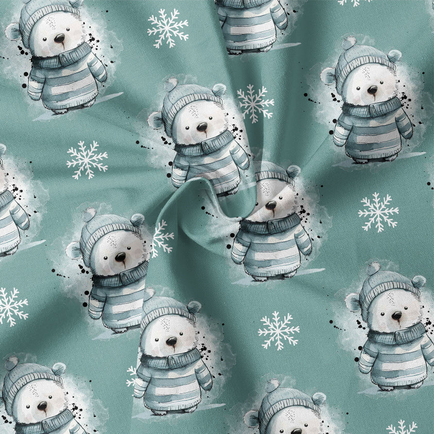 0.5m BIO French Terry It's cold outside, bear