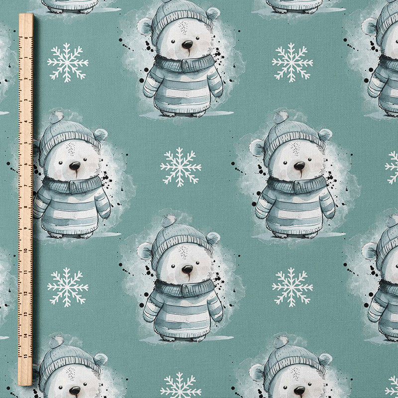 0.5m BIO French Terry It's cold outside, bear