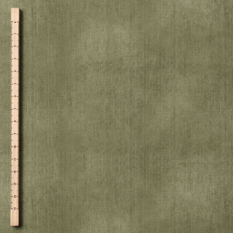 0.5m BIO French Terry Jeanslook tannengrün
