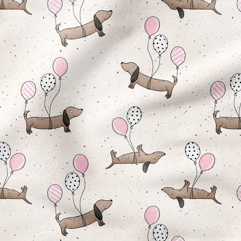 0.5m BIO French Terry Dackel-Party rosa *COMING SOON*