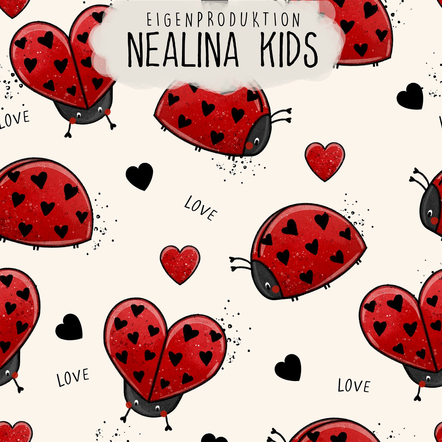 0.5m BIO Ribjersey Love Bugs