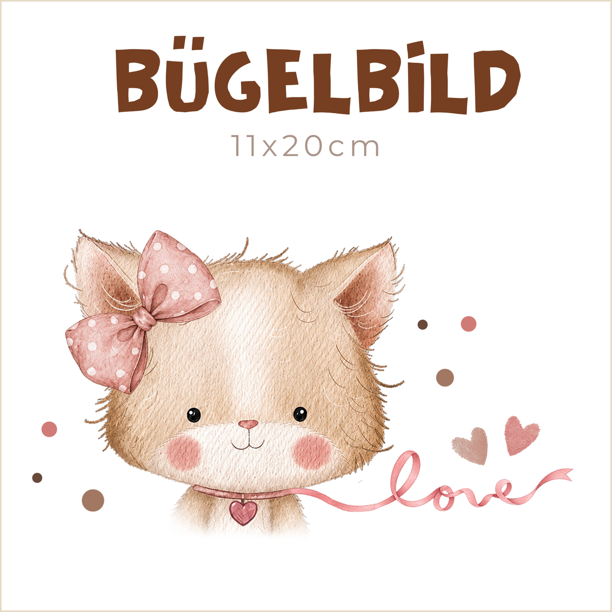 Bügelbild Katze Lotti | 11x20cm