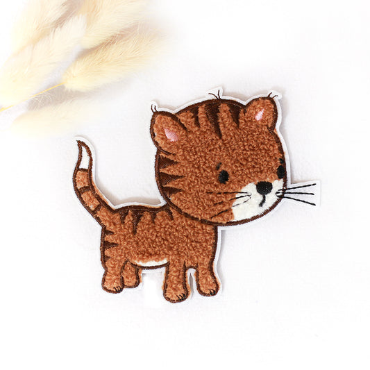 Chenille Patch: Katze | 9x9cm