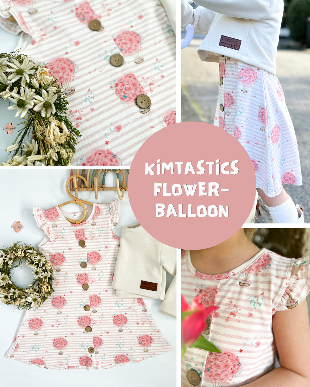 0.5m BIO French Terry Kimtastics Flower-Ballon *VORBESTELLUNG*
