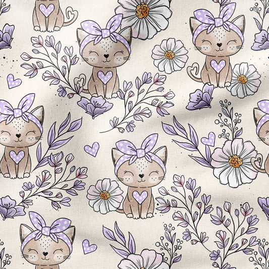 0.5m French Terry Kitty Blume *VORBESTELLUNG - Lieferzeit 4-6 Wochen*