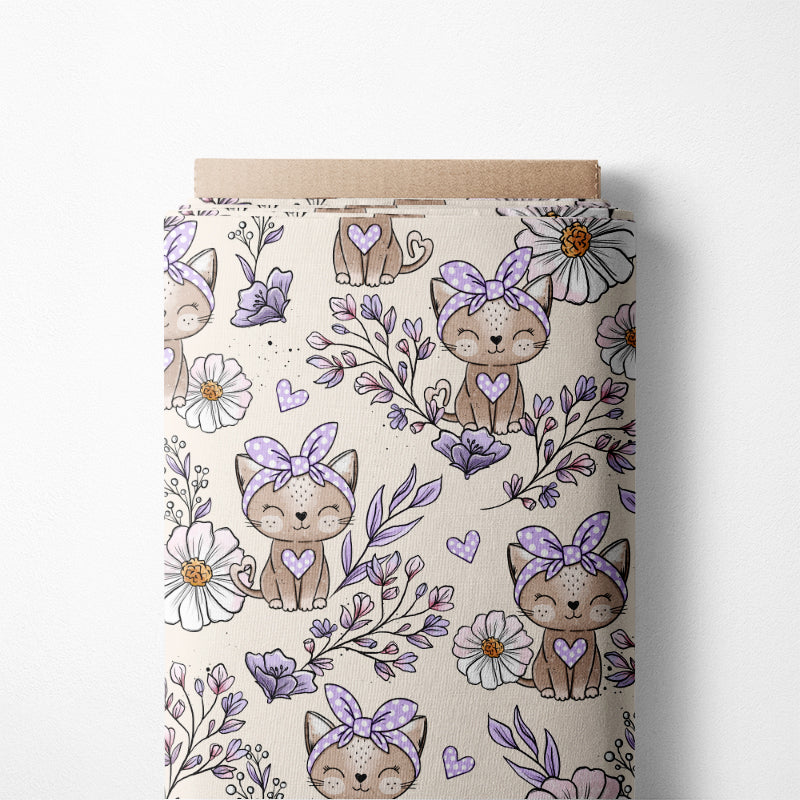 0.5m French Terry Kitty Blume *VORBESTELLUNG - Lieferzeit 4-6 Wochen*