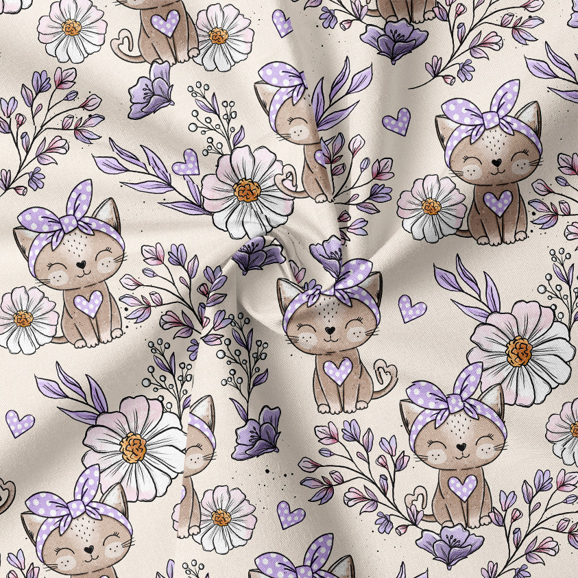 0.5m French Terry Kitty Blume *VORBESTELLUNG - Lieferzeit 4-6 Wochen*