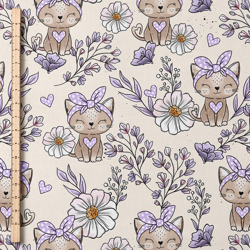 0.5m French Terry Kitty Blume *VORBESTELLUNG - Lieferzeit 4-6 Wochen*