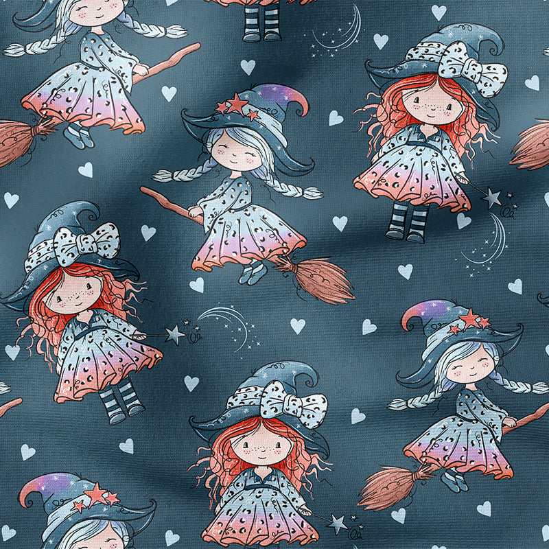 0.5m BIO French Terry Kleine Hexe blau *COMING SOON*