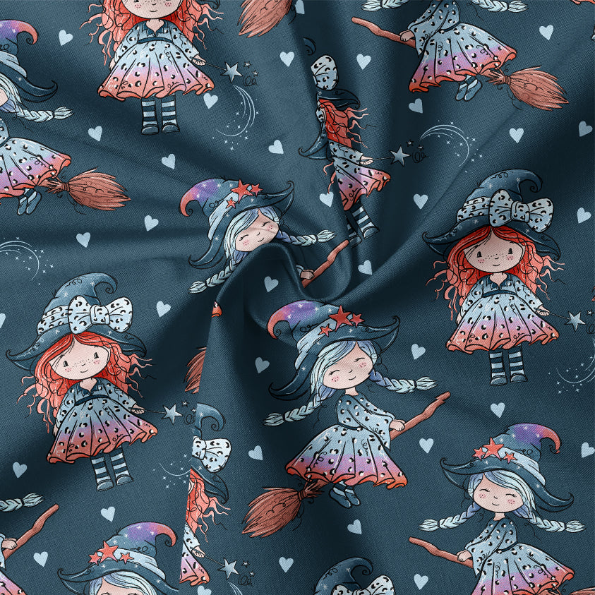 0.5m BIO French Terry Kleine Hexe blau *COMING SOON*