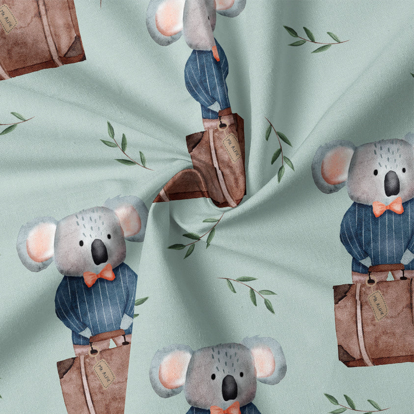 0.5m BIO French Terry Koala auf Reisen *VORBESTELLUNG*