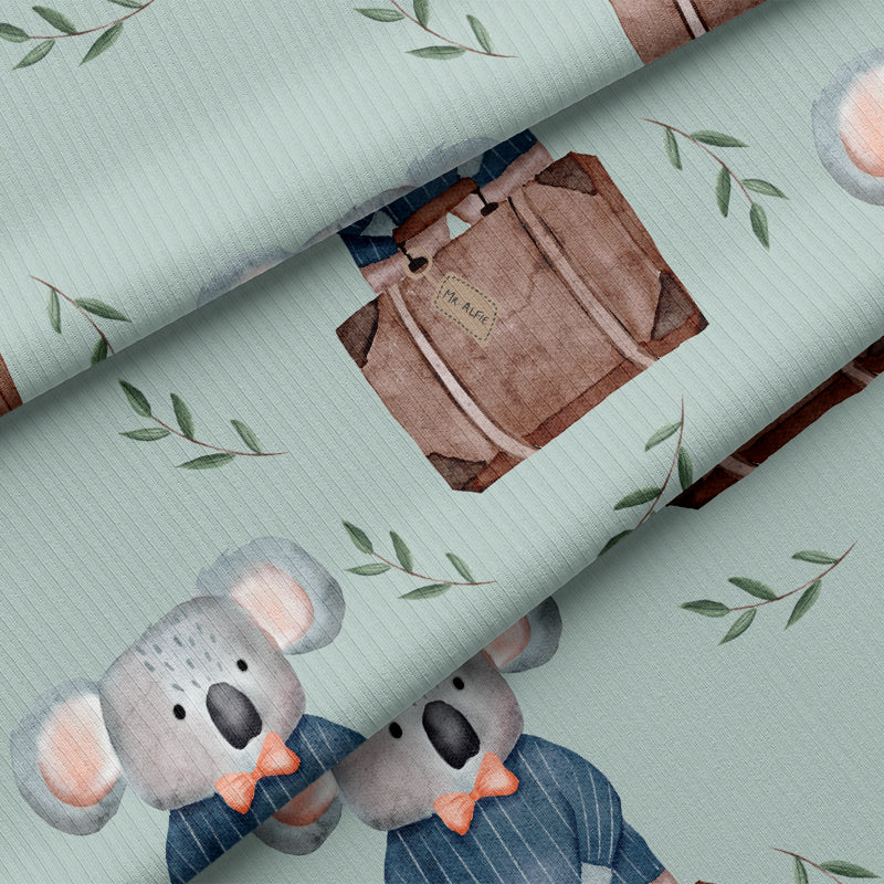 0.5m BIO French Terry Koala auf Reisen *VORBESTELLUNG*