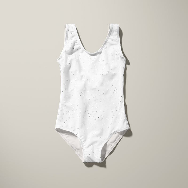 RESTSTÜCK 100cm Bademodestoff Konfetti white