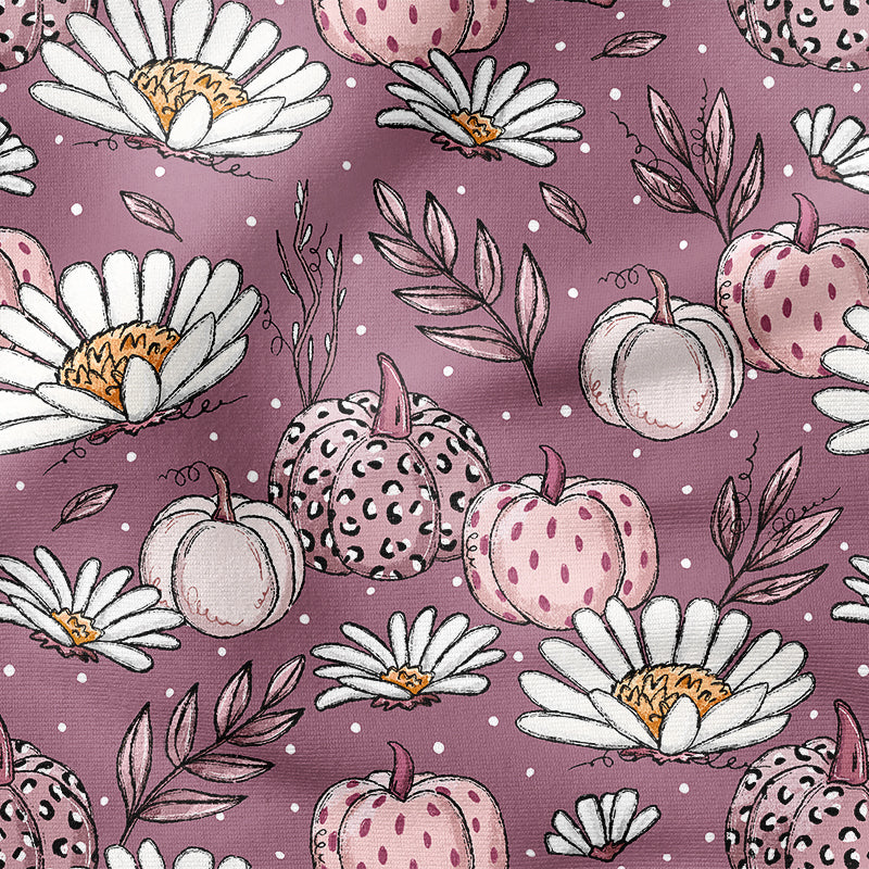 0.5m BIO French Terry Kürbis-Wiese lila *COMING SOON*