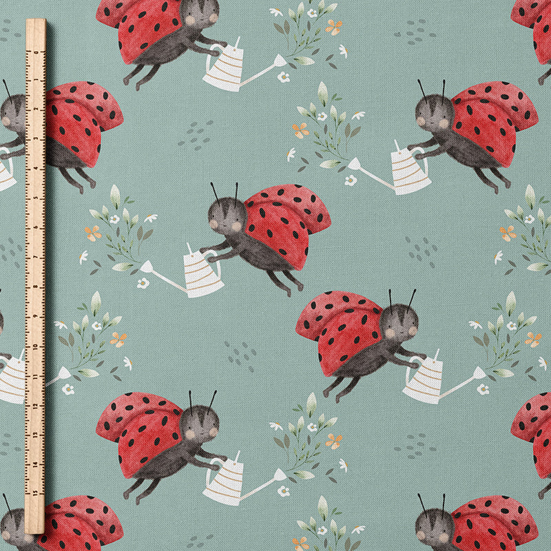 0.5m BIO French Terry Ladybug aloe *VORBESTELLUNG*
