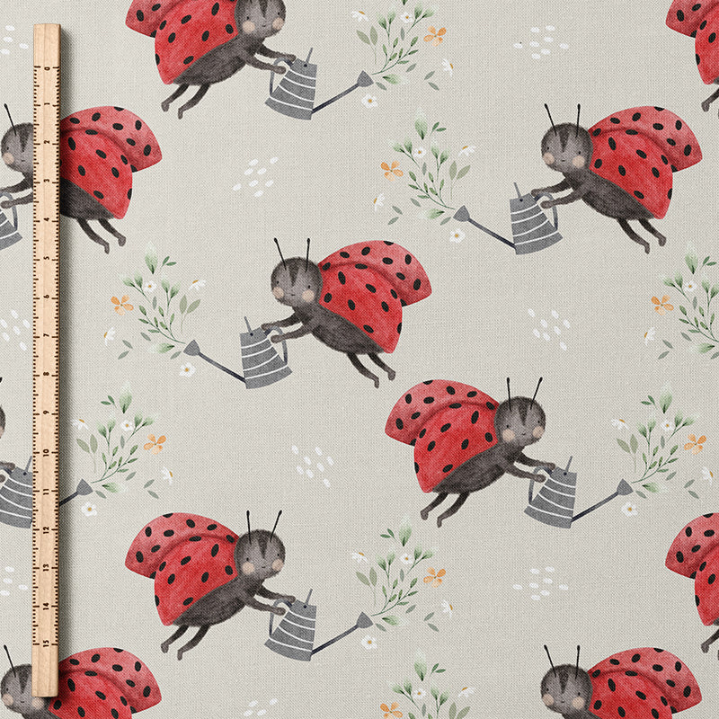 0.5m BIO French Terry Ladybug ecru *VORBESTELLUNG*