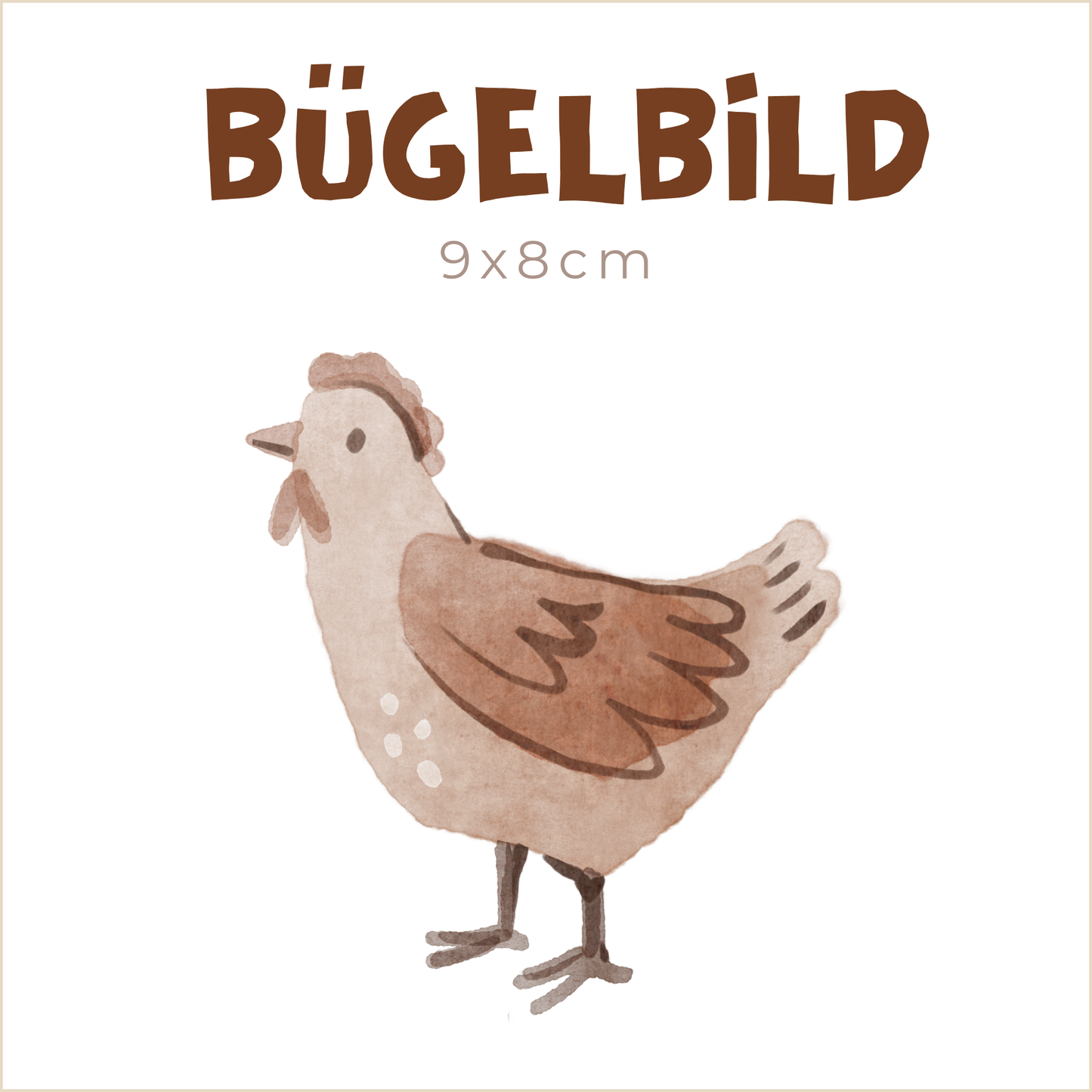 Bügelbild Landleben Huhn | 9x8cm