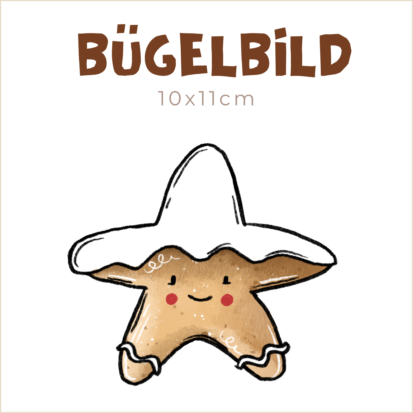 Bügelbild Lebkuchenfreunde: Stern | 10x11cm