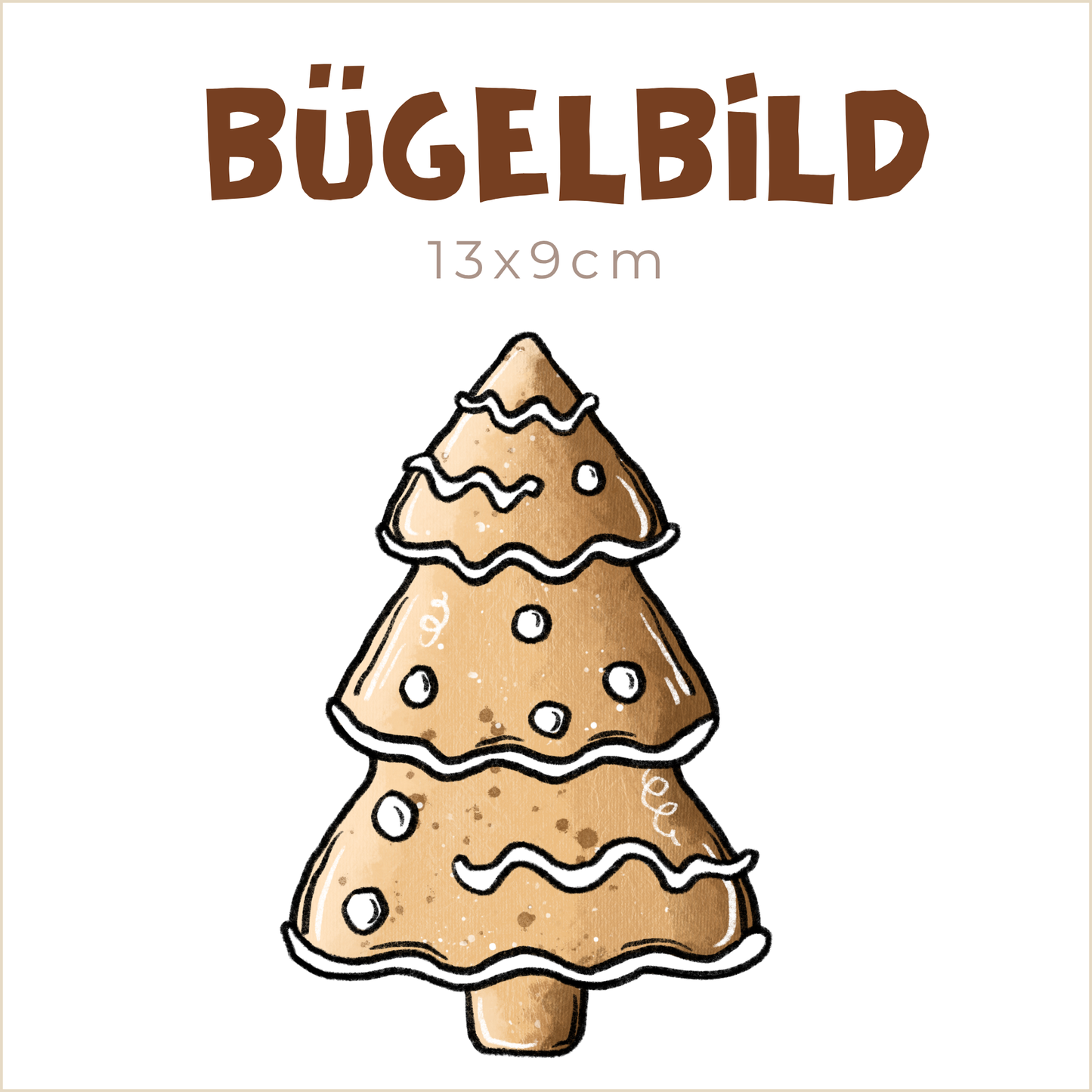 Bügelbild Lebkuchenfreunde: Baum | 13x9cm