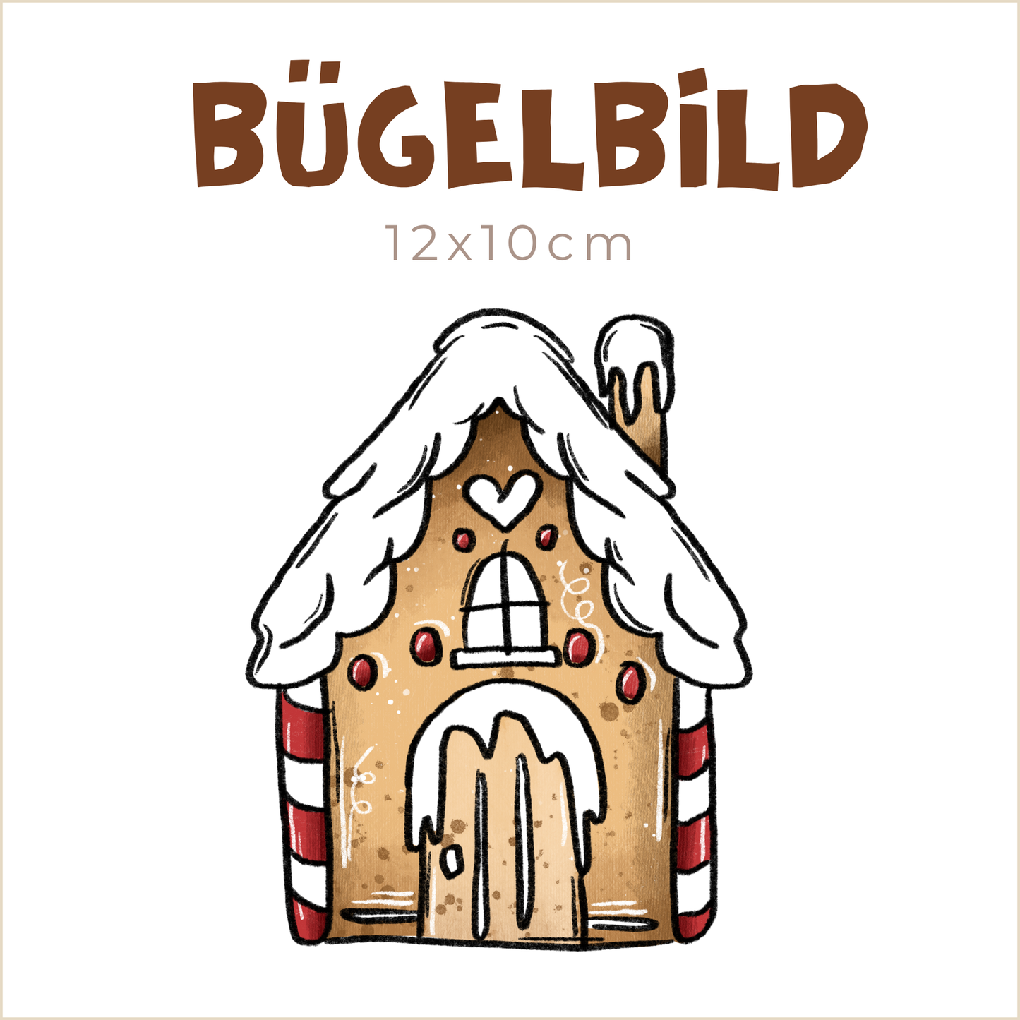 Bügelbild Lebkuchenfreunde: Haus | 12x10cm
