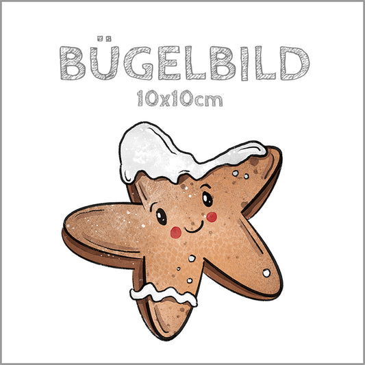 Bügelbild Lebkuchenstern | 10x10cm