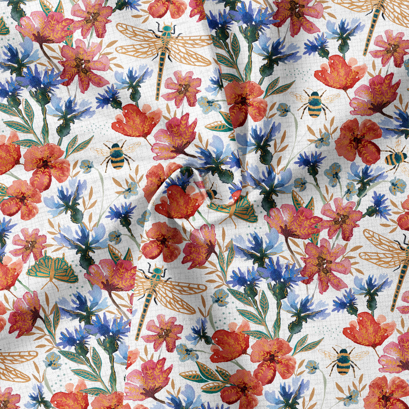 0.5m Bio French Terry Flowers Leia