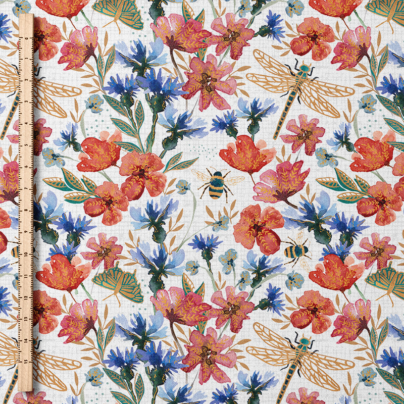 0.5m Bio French Terry Flowers Leia
