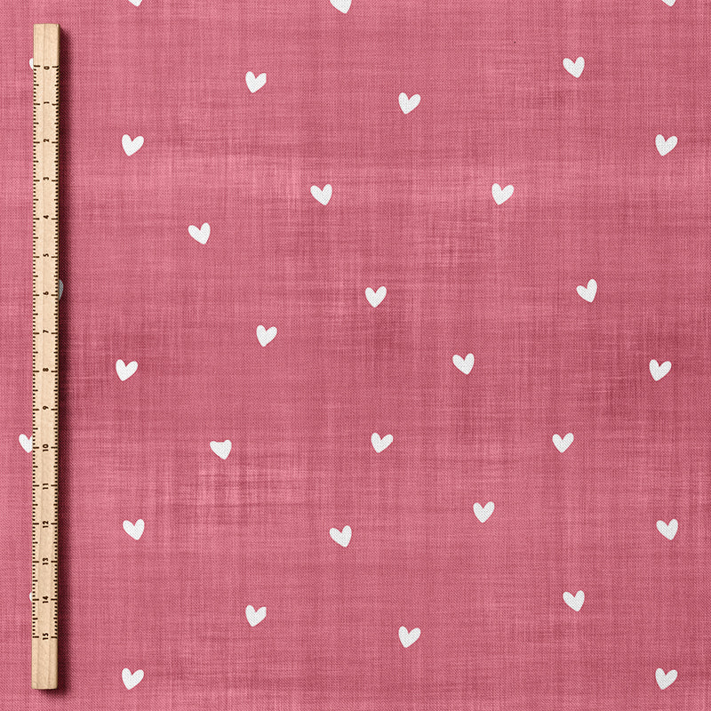 0.5m Biojersey Leinenoptik Herzen pink *COMING SOON*