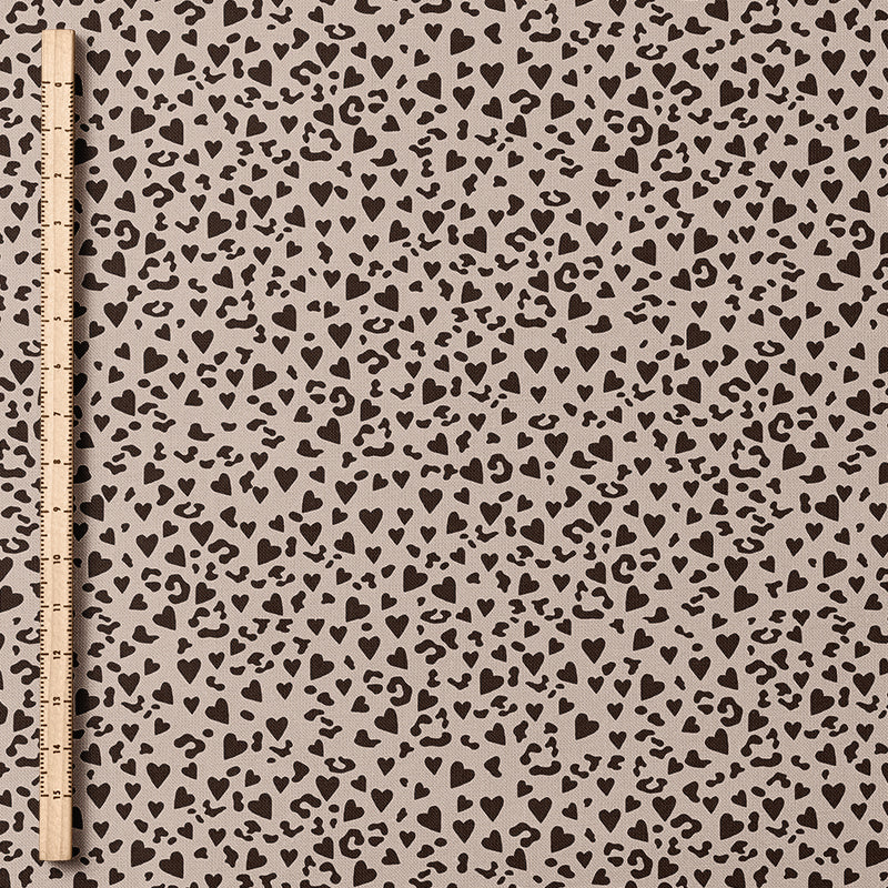 0.5m Biojersey Leo-Herzen beige