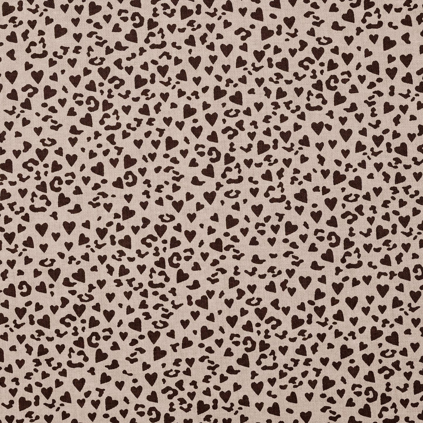 0.5m Baumwolle Leo-Herzen beige *VORBESTELLUNG: Lieferzeit 4-6 Wochen*