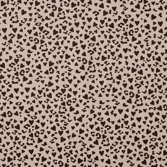 0.5m Baumwolle Leo-Herzen beige *VORBESTELLUNG: Lieferzeit 4-6 Wochen*