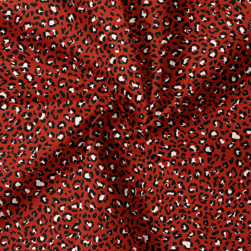 0.5m BIO French Terry Leo Muster rot