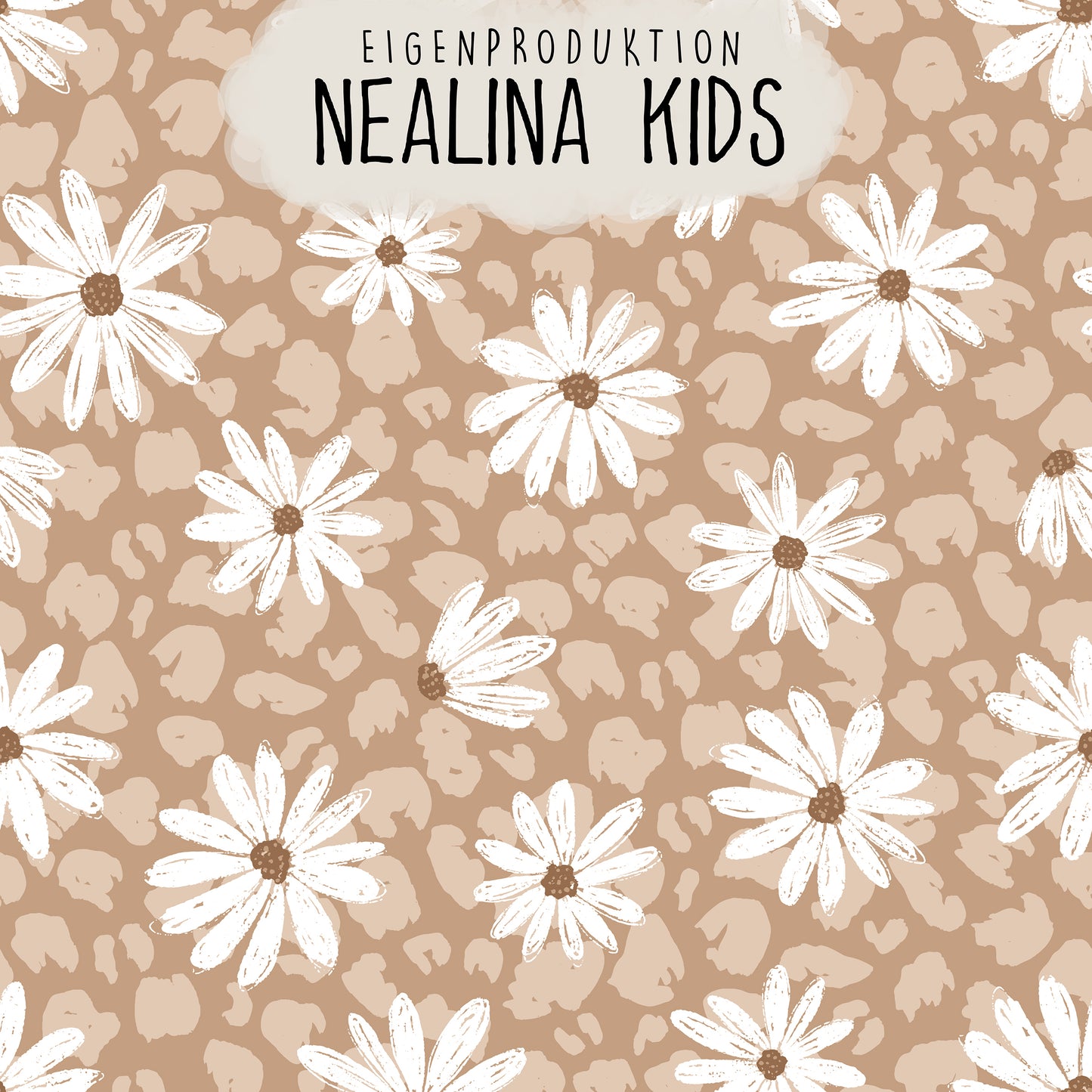 0.5m BIO Ribjersey Daisy Leo latte