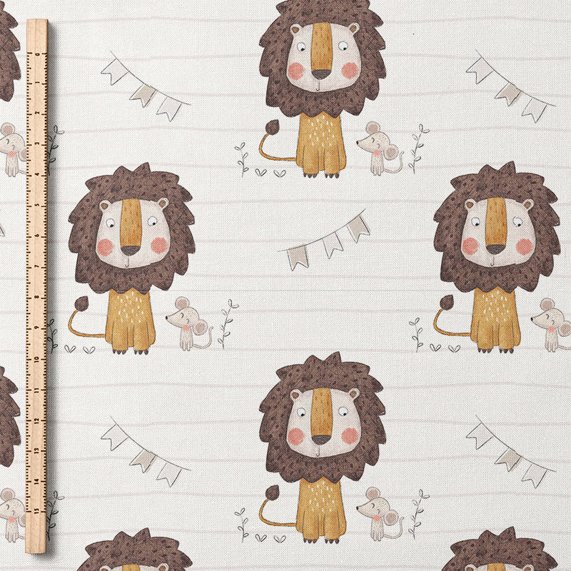 0.5m Biojersey Lion and Mouse Lines *VORBESTELLUNG* Lieferzeit 4-7 Wochen*