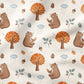 0.5m BIO French Terry Little Bears and Trees *STOFFÜBERSICHT*