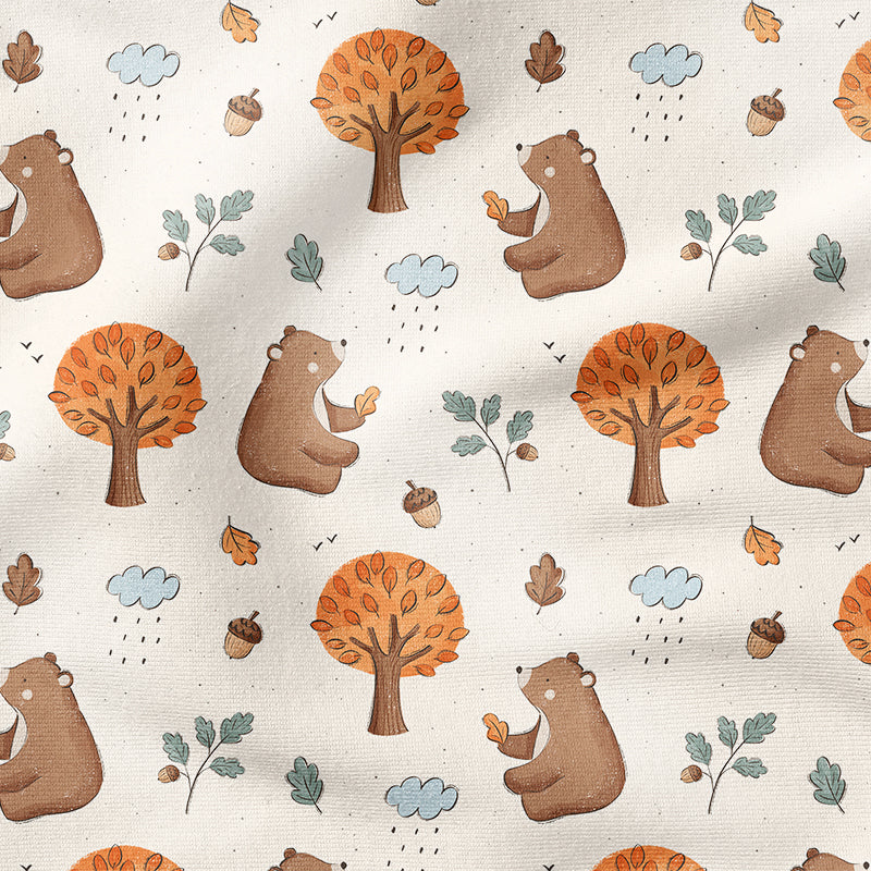0.5m BIO French Terry Little Bears and Trees *STOFFÜBERSICHT*