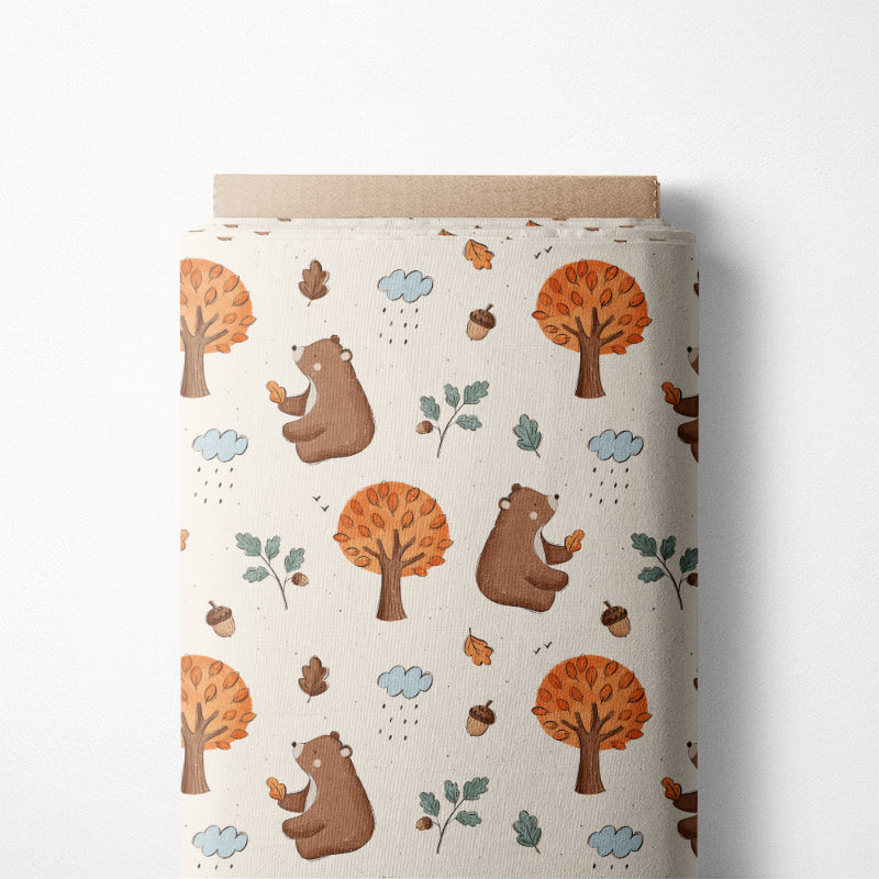 0.5m BIO French Terry Little Bears and Trees *STOFFÜBERSICHT*
