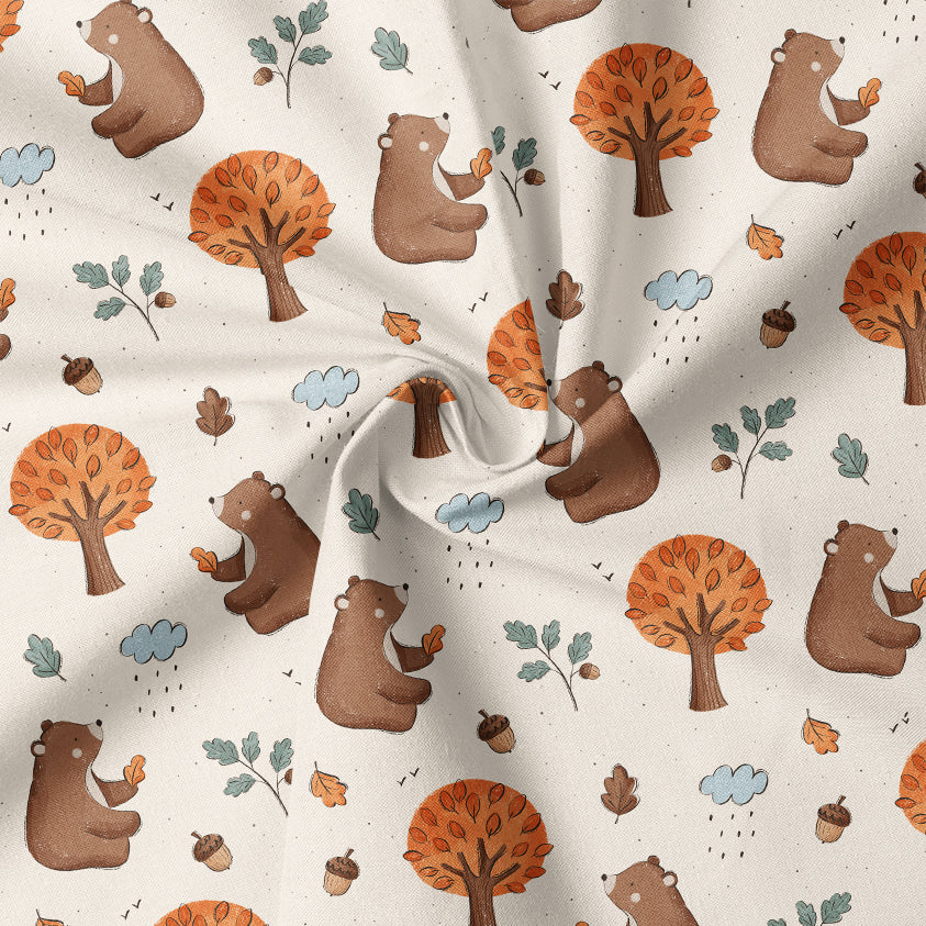 0.5m BIO French Terry Little Bears and Trees *STOFFÜBERSICHT*