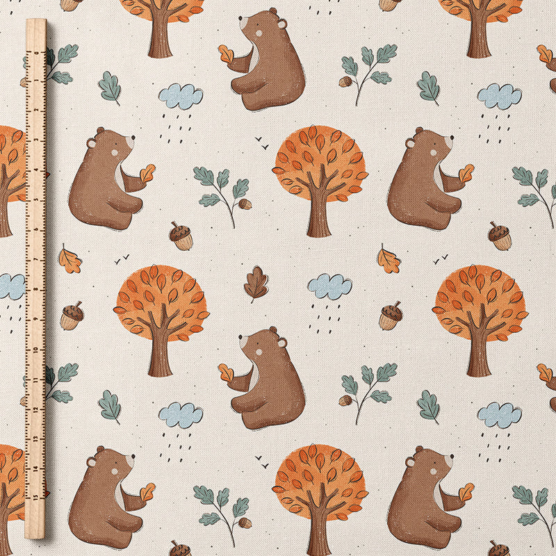 0.5m BIO French Terry Little Bears and Trees *STOFFÜBERSICHT*