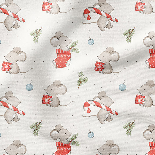 0.5m BIO French Terry Little Christmas Mice *VORBESTELLUNG* Lieferzeit 4-7 Wochen*