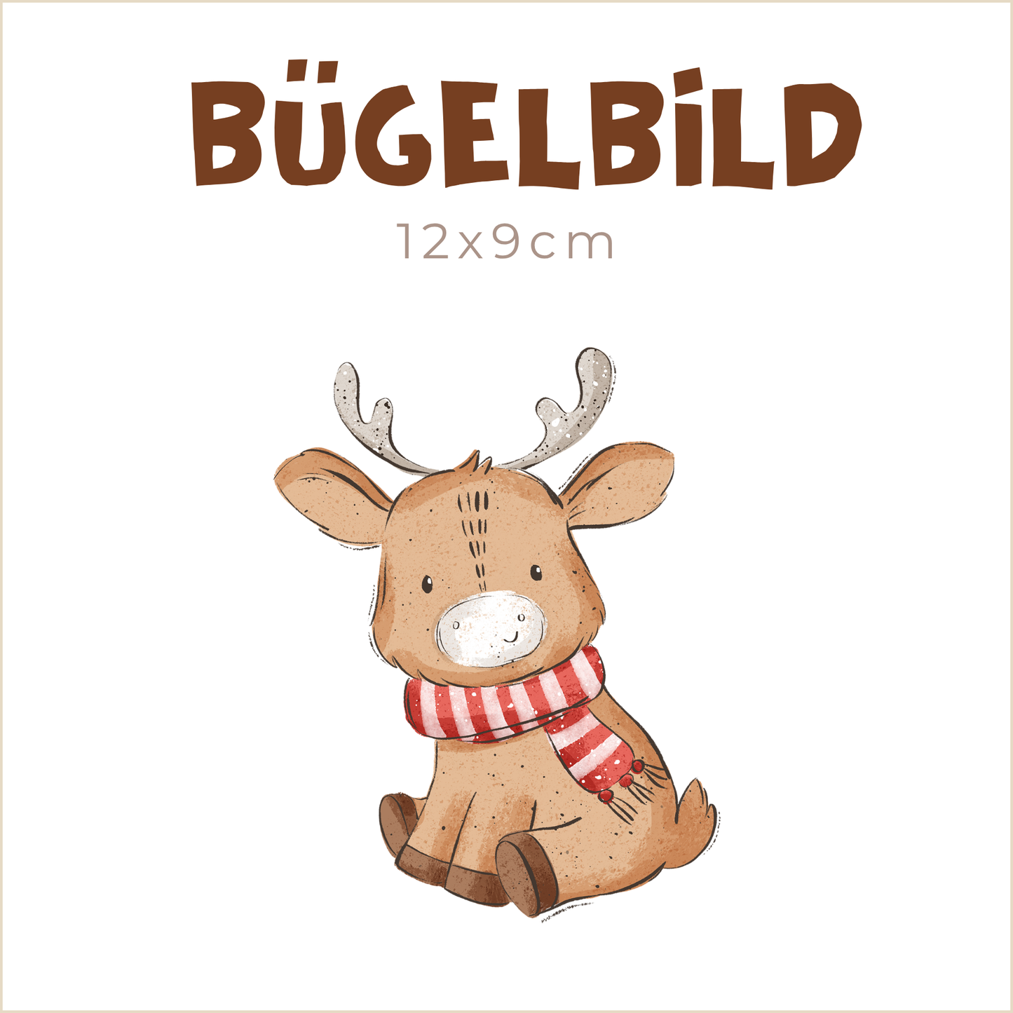 Bügelbild Little Elk: Augen offen | 12x9cm