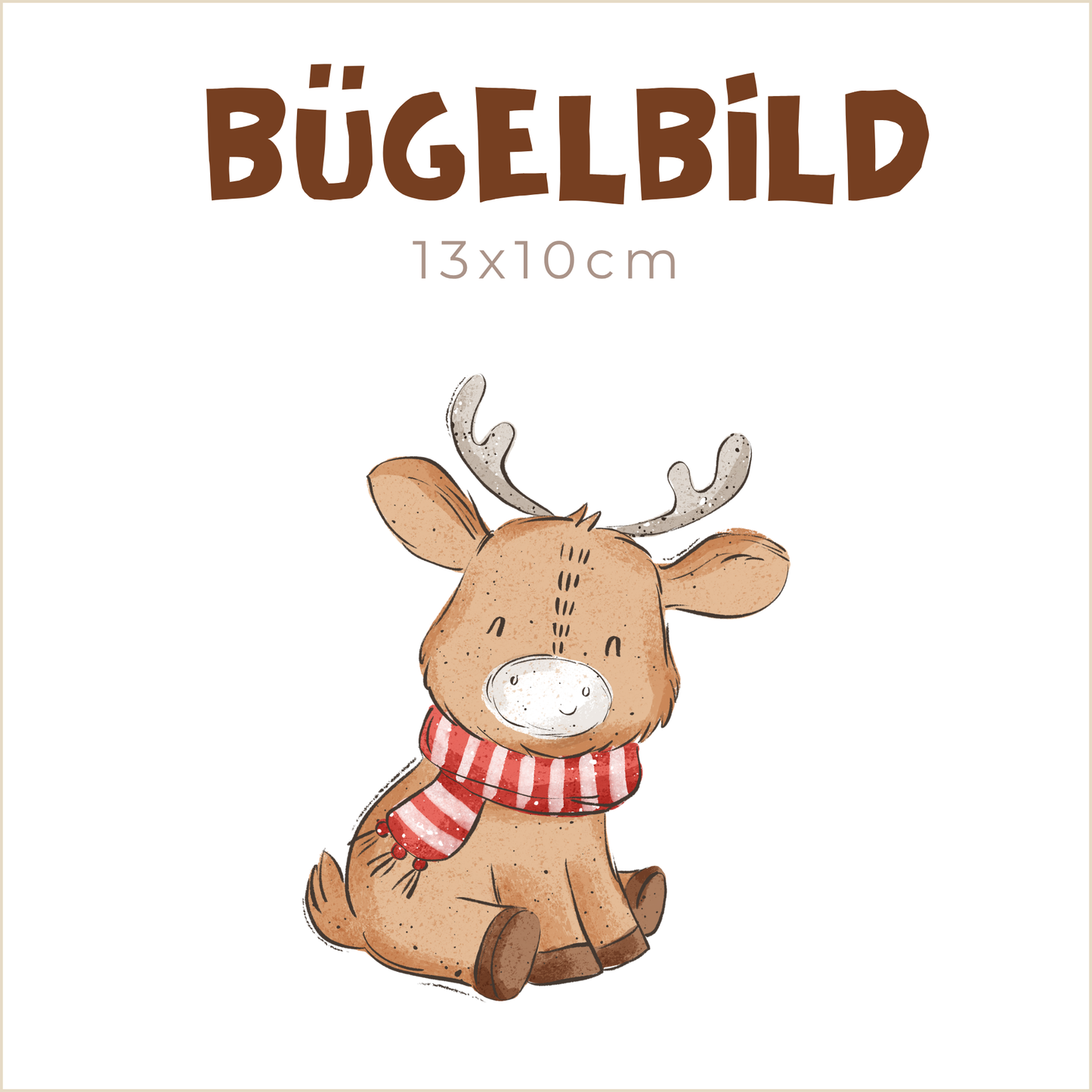 Bügelbild Little Elk: Augen zu | 13x10cm
