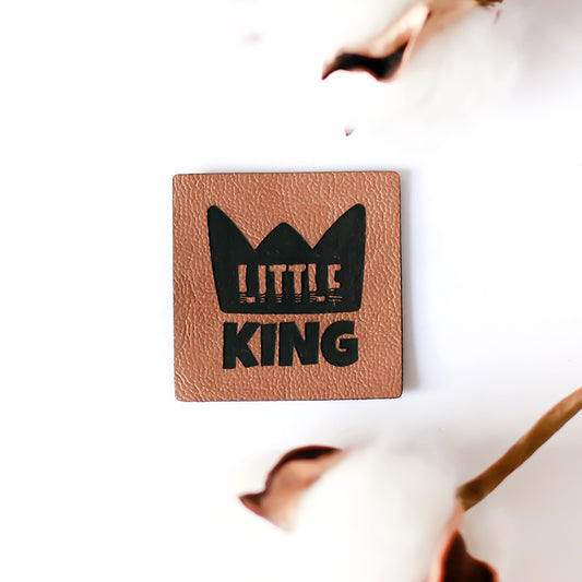 Kunstlederlabel Little King | 1 Stück
