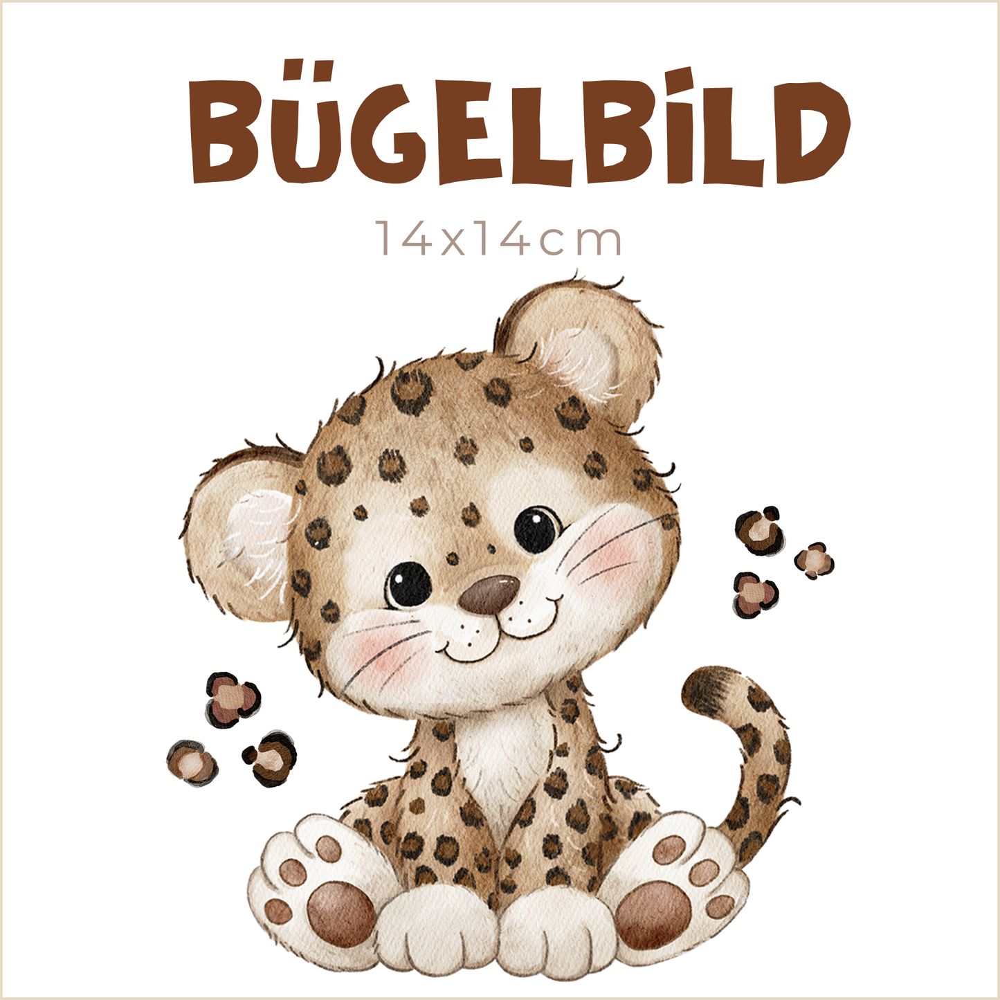 Bügelbild Little Leopard 2 | 14x14cm