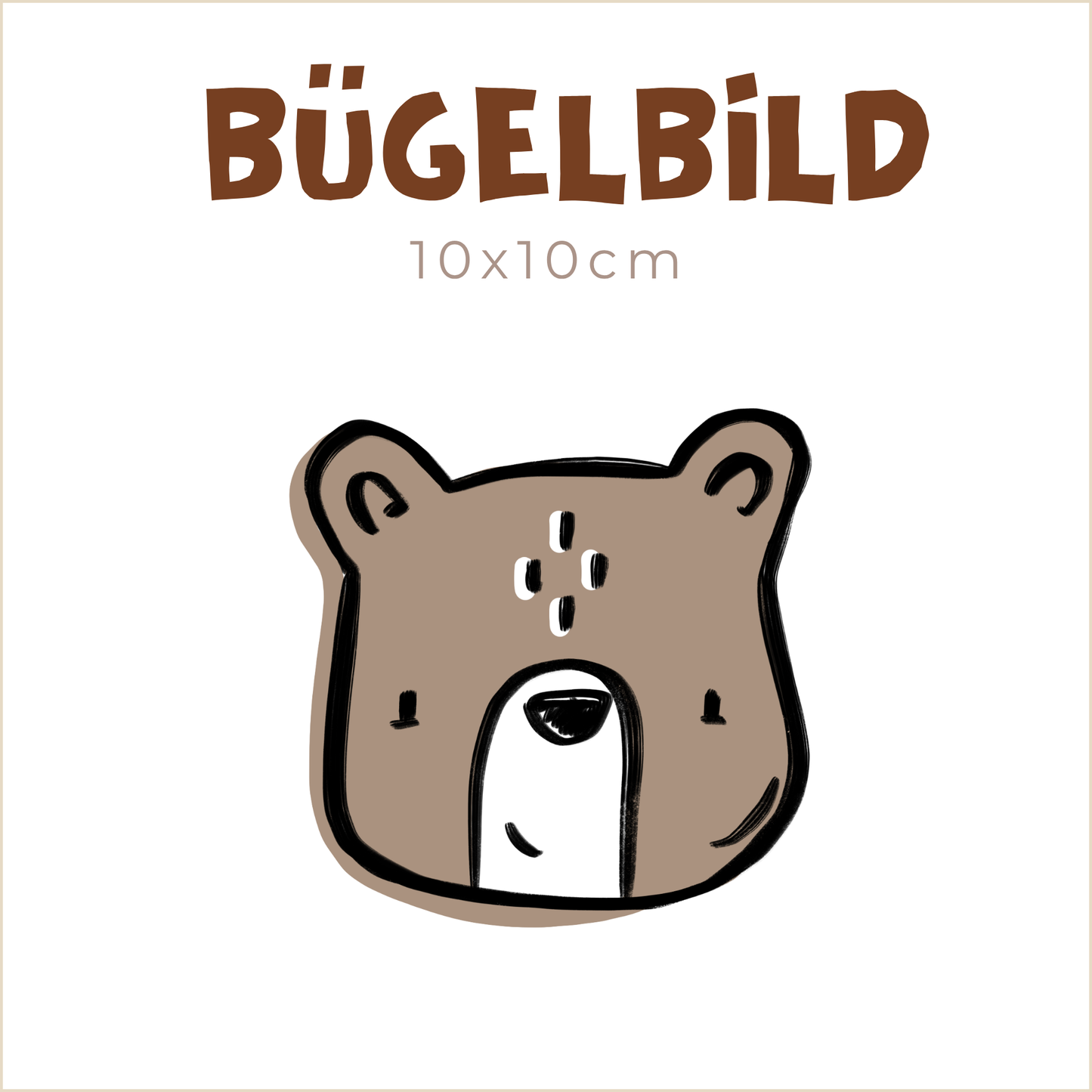 Bügelbild Little Wild Forest Animals: Bär | 10x10cm