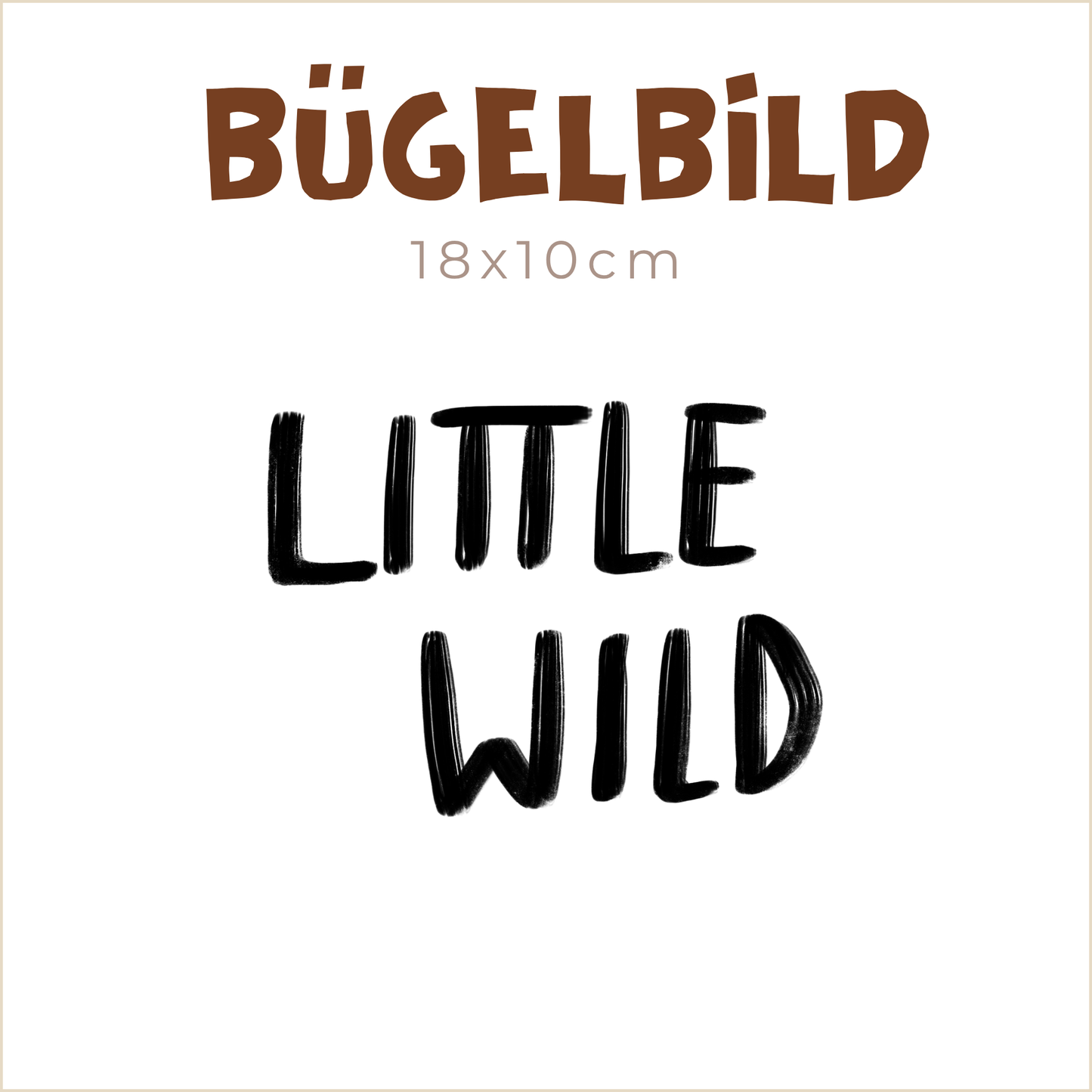 Bügelbild Little Wild Forest Animals: Schrift | 7x10cm