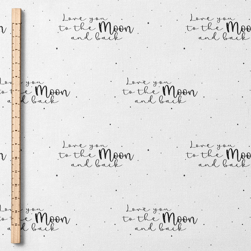 0.5m BIO French Terry Love you to the Moon white *COMING SOON*