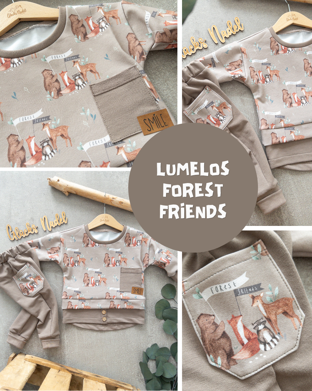 0.5m BIO French Terry Lumelos Forest Friends *STOFFÜBERSICHT*