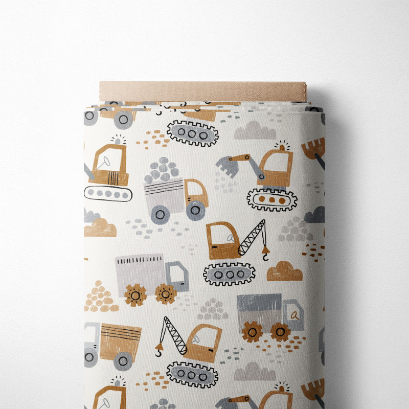 0.5m Softshell Baufahrzeuge cream *VORBESTELLUNG - Lieferzeit 4-6 Wochen*